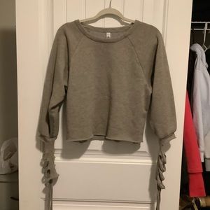 Alo Yoga Cropped Hoodie Beige